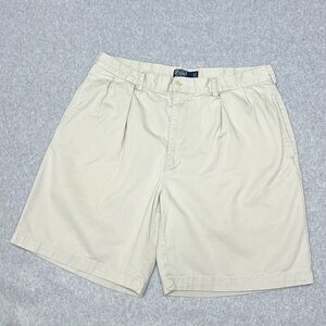 Vintage Polo Ralph Lauren Mens Tyler Short Pleated Front Grandpa Size 35 Preppy
